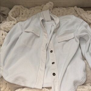 Women's White Fleece Jacket